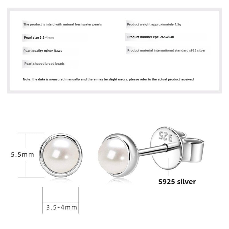 Fashionable Jewelry Women's Pearl Earrings in Sterling Silver for Bridal and Formal Occasions