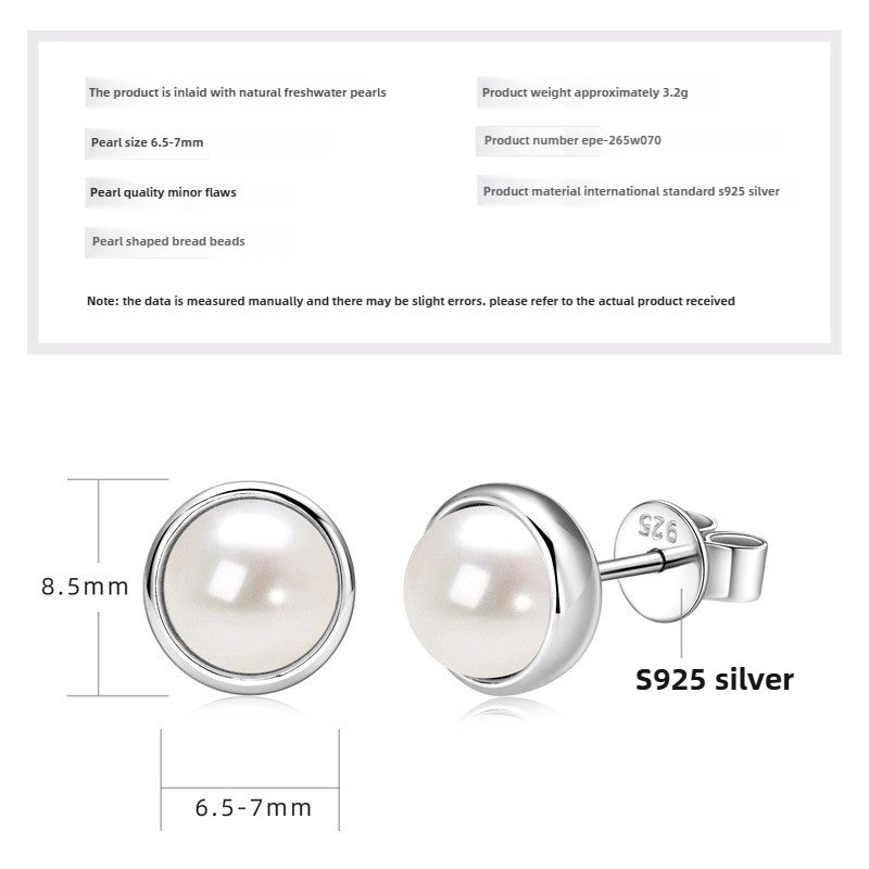 Fashionable Jewelry Women's Pearl Earrings in Sterling Silver for Bridal and Formal Occasions