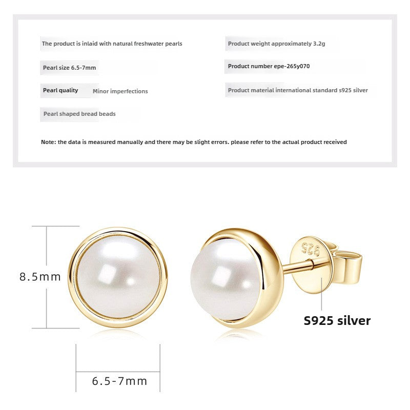 Fashionable Jewelry Women's Pearl Earrings in Sterling Silver for Bridal and Formal Occasions