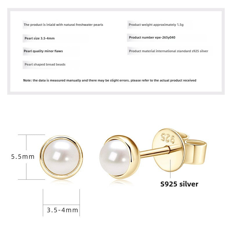 Fashionable Jewelry Women's Pearl Earrings in Sterling Silver for Bridal and Formal Occasions