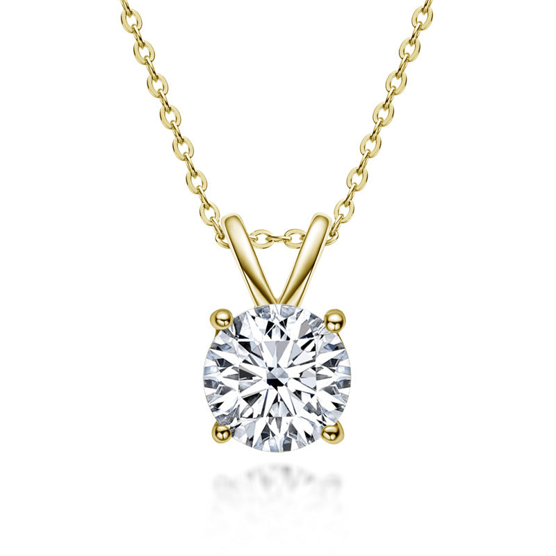 Elevate Your Look with This Stunning Moissanite Pendant Necklace - An Essential Addition To Your Jewelry Collection.