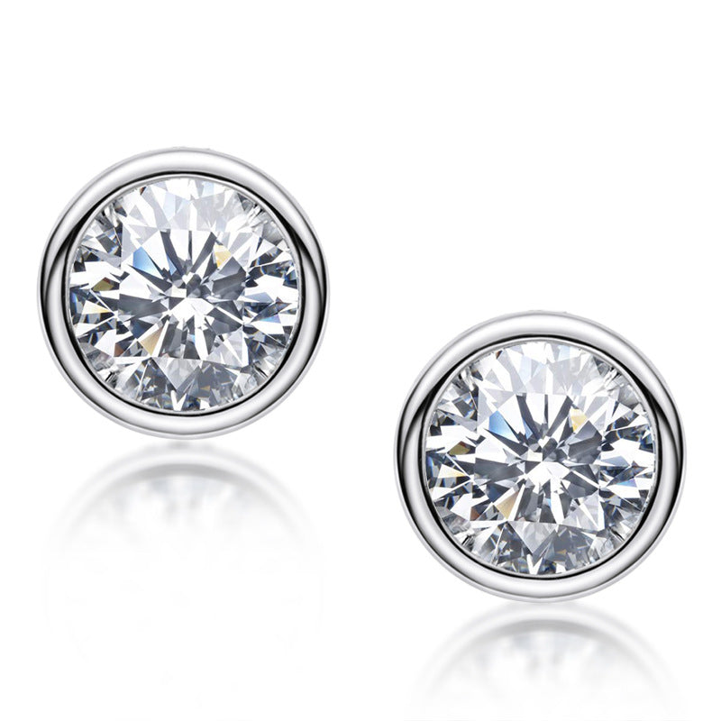 Stunning Fashion Women's Jewelry - Six-Claw Moissanite Earrings in S925 Sterling Silver, Perfect Birthday Gift for Girls.