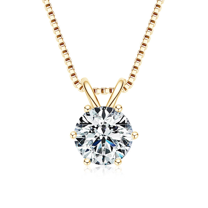 Elevate Your Look with This Stunning Moissanite Pendant Necklace - An Essential Addition To Your Jewelry Collection.