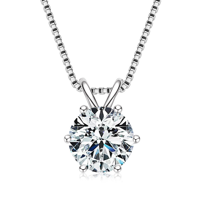 Elevate Your Look with This Stunning Moissanite Pendant Necklace - An Essential Addition To Your Jewelry Collection.