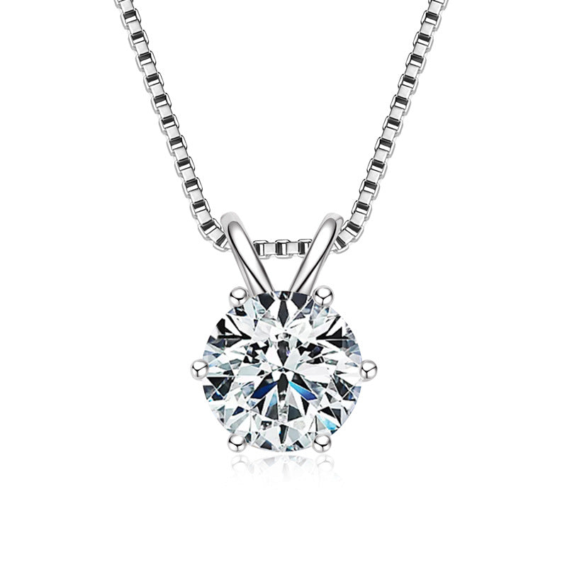 Elevate Your Look with This Stunning Moissanite Pendant Necklace - An Essential Addition To Your Jewelry Collection.