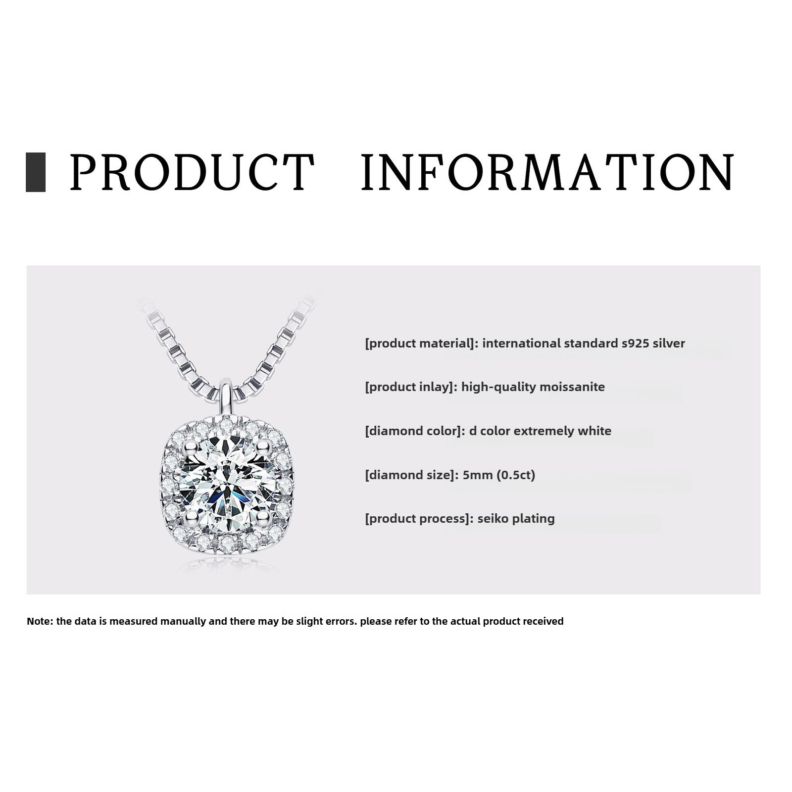 Fashion Ladies Jewelry: Four Leaf Clover Moissanite Pendant Necklace in S925 Silver Plated with K18 Gold for Girls.